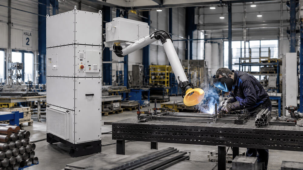 Stacjonarne urządzenia odciągowe - Produkcja metalowa